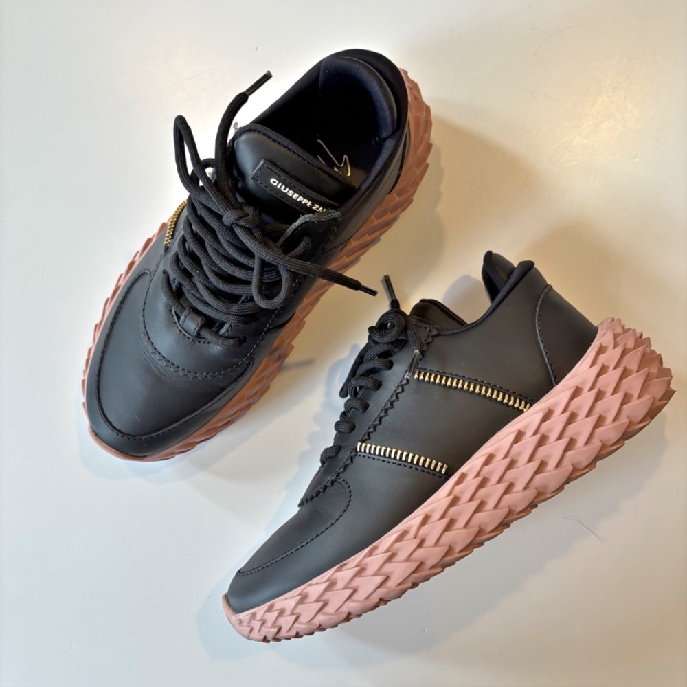 Giuseppe Zanotti ||‎ Urchin Sneaker Zipper Detail Black Pink 36 - Picture 2 of 11